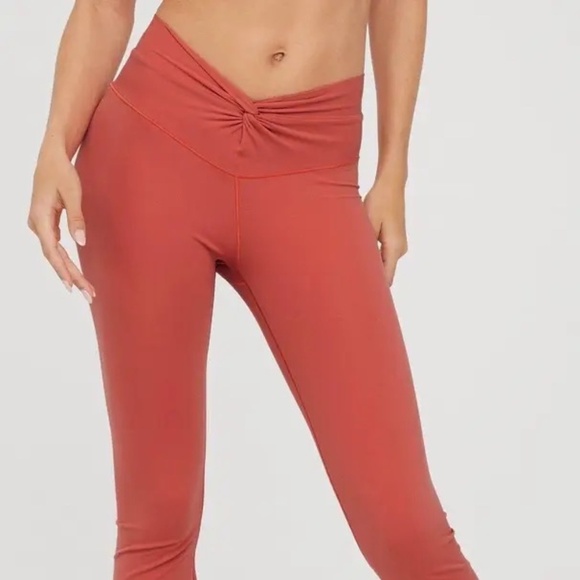 Offline By Aerie Orange Twist Flare Leggings - Picture 8 of 9